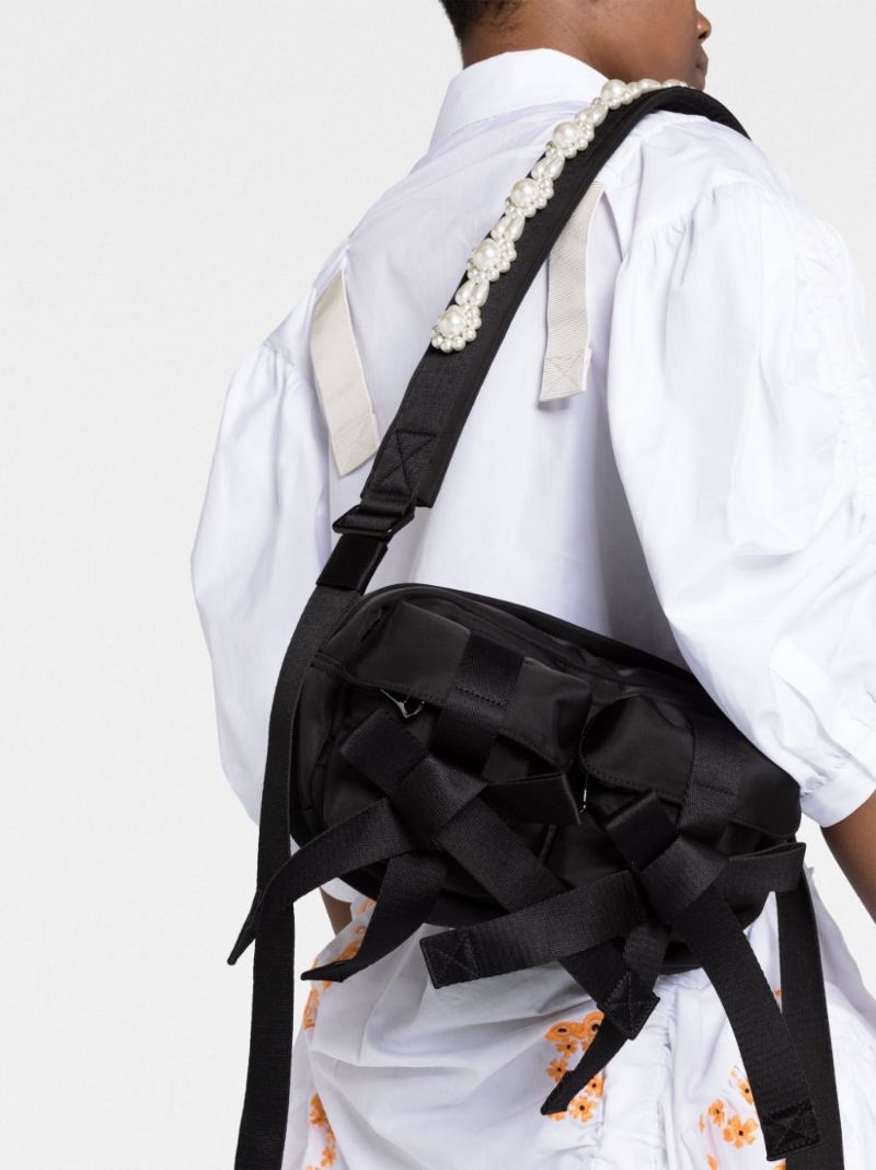 Black Embellished Cross Body Bag