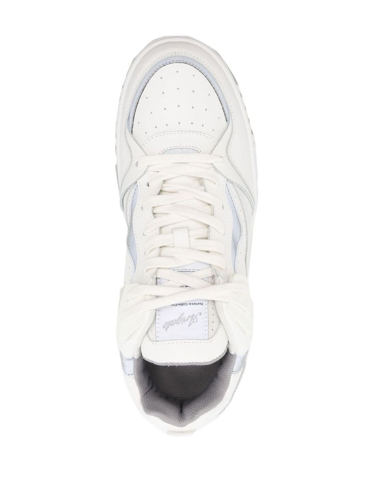 White Astro Low-top Leather Sneakers