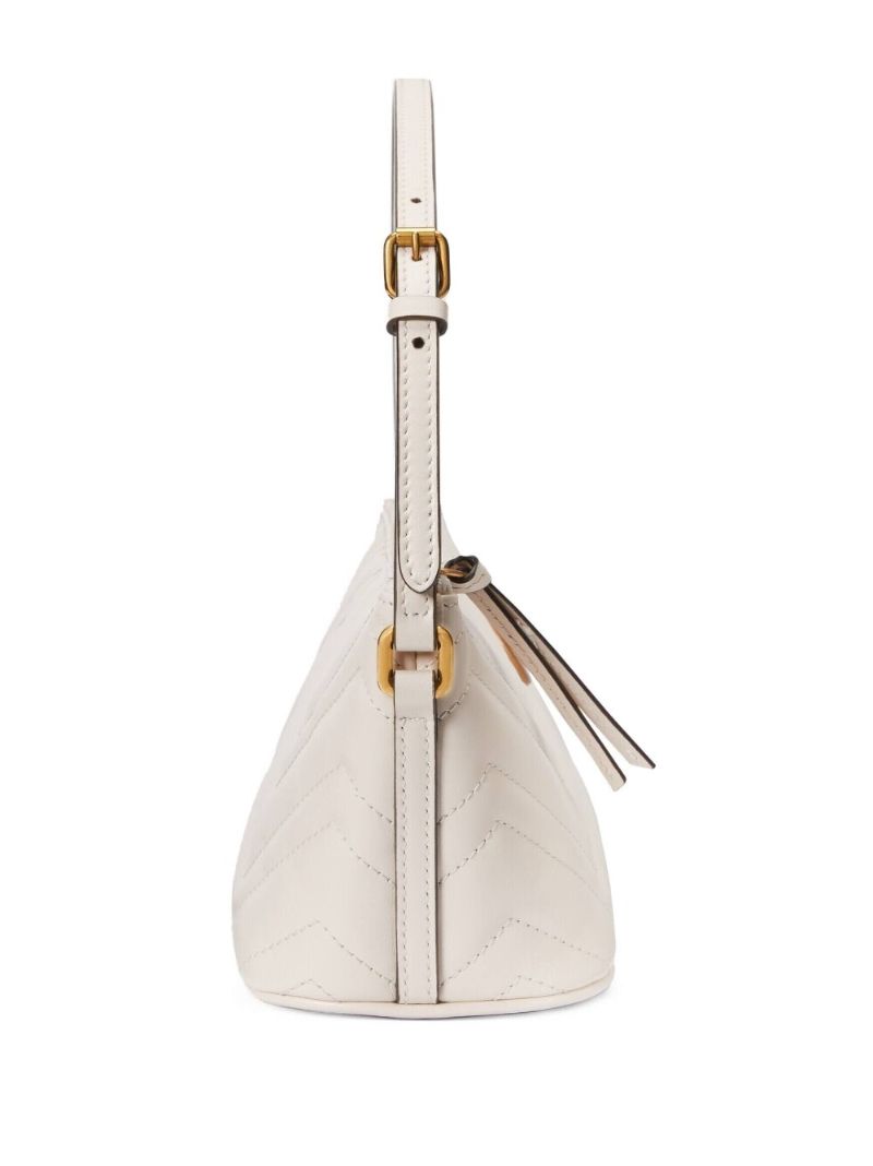 White Gg Marmont MatelassÃ_x0083_Â© Shoulder Bag