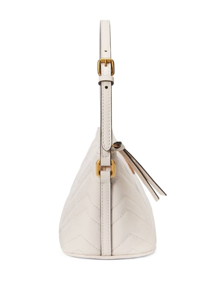 White Gg Marmont MatelassÃ_x0083_Â© Shoulder Bag