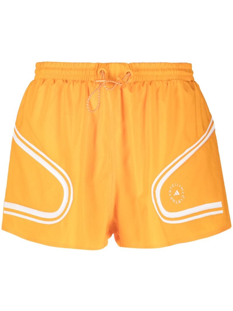 Orange Truepace Drawstring Running Shorts