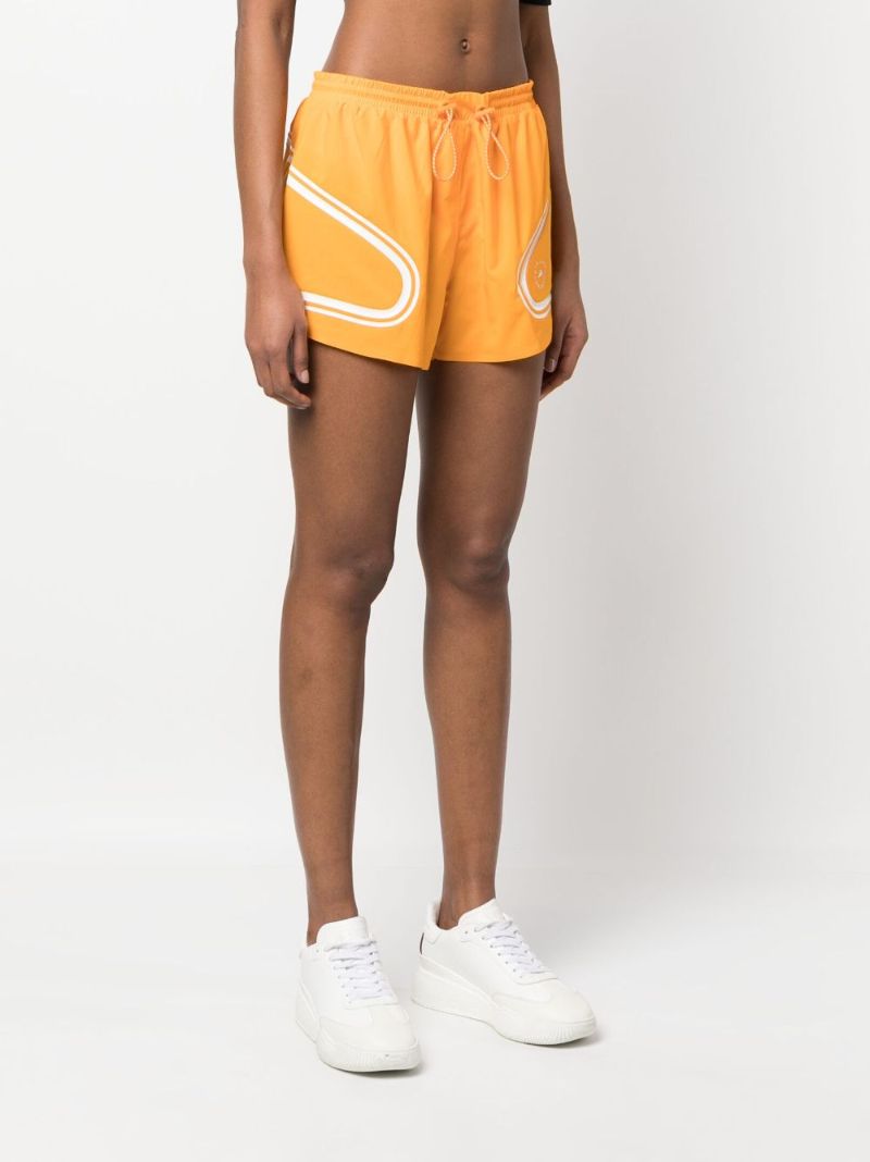 Orange Truepace Drawstring Running Shorts