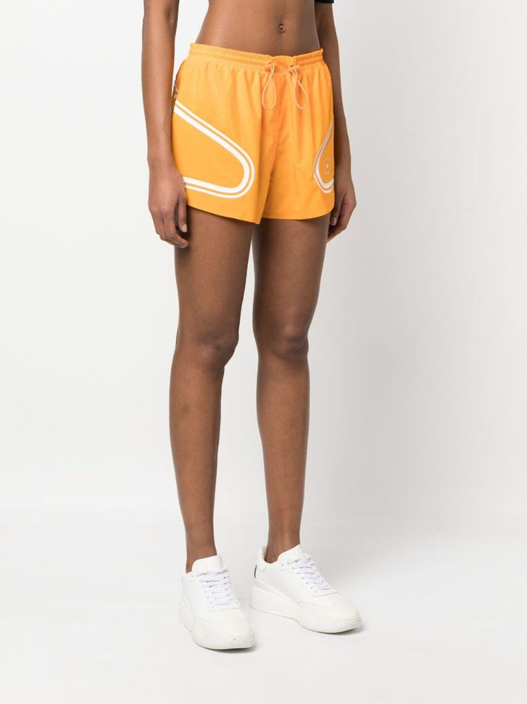 Orange Truepace Drawstring Running Shorts