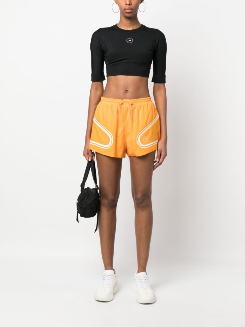 Orange Truepace Drawstring Running Shorts