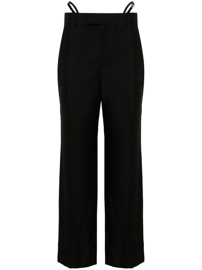 Black Mohair Tailored Trousers