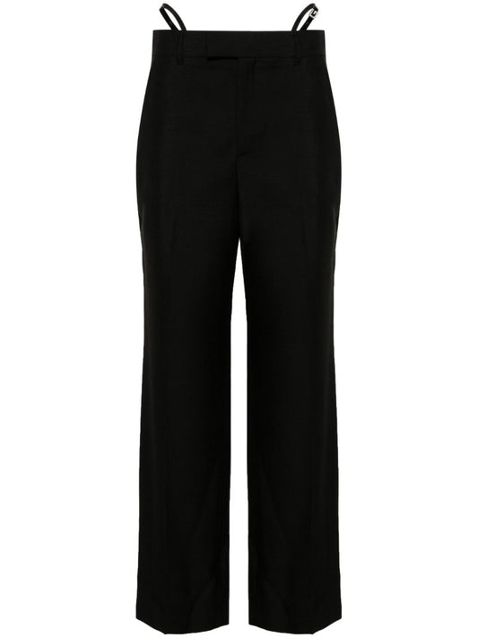 Black Mohair Tailored Trousers