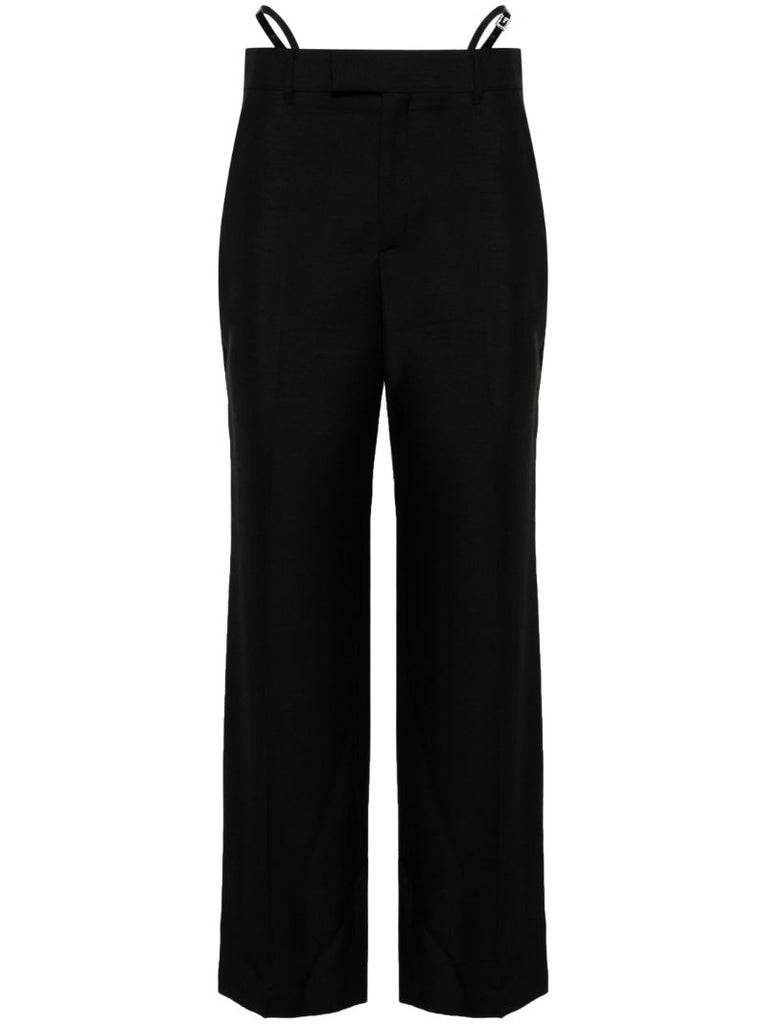 Black Mohair Tailored Trousers