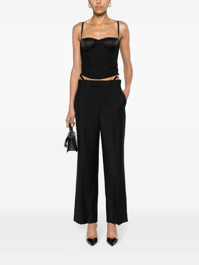 Black Mohair Tailored Trousers