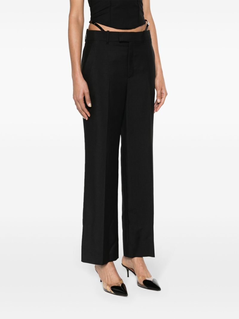 Black Mohair Tailored Trousers