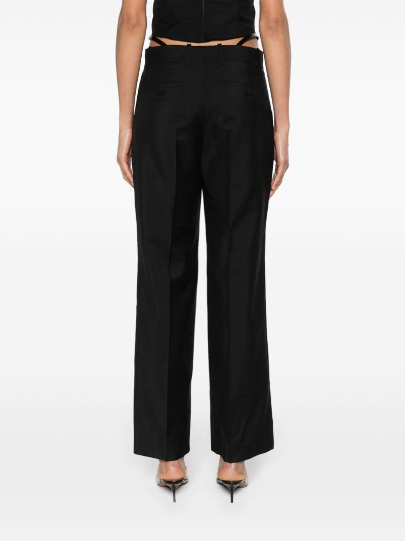 Black Mohair Tailored Trousers