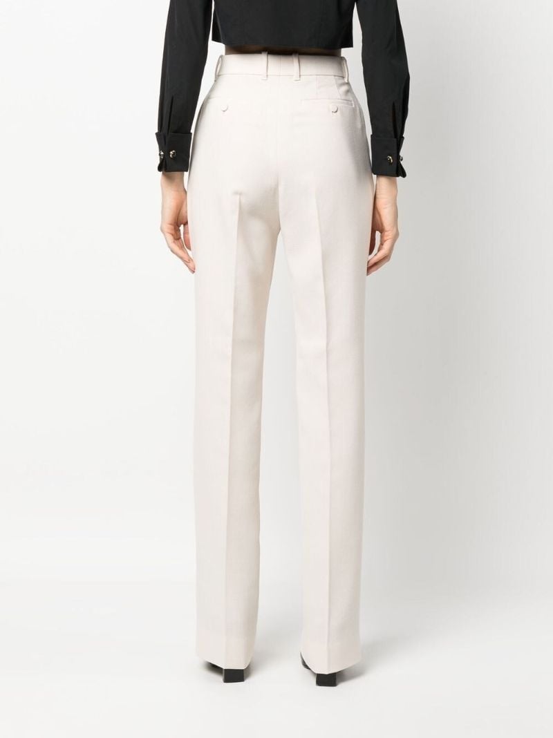 White Tailored Wool Trousers