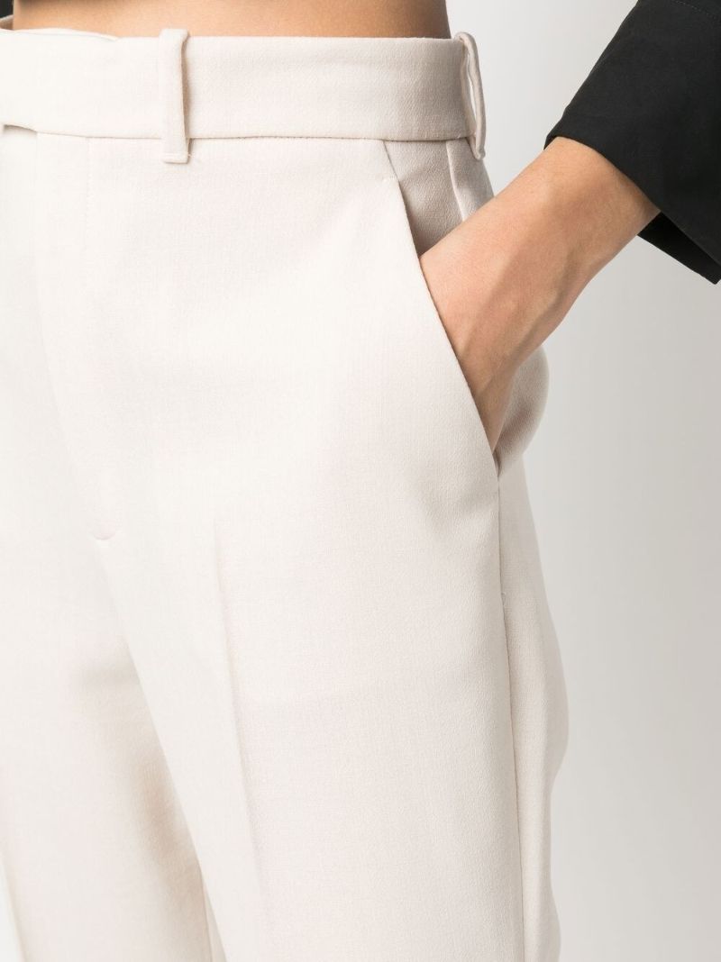 White Tailored Wool Trousers