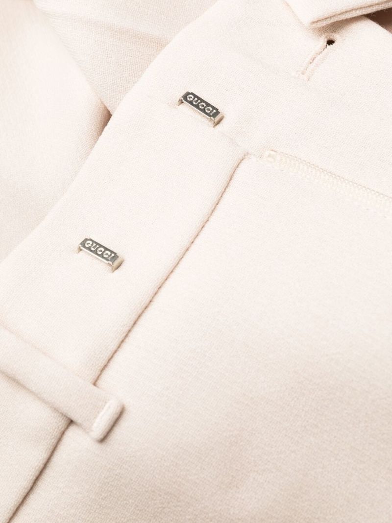 White Tailored Wool Trousers