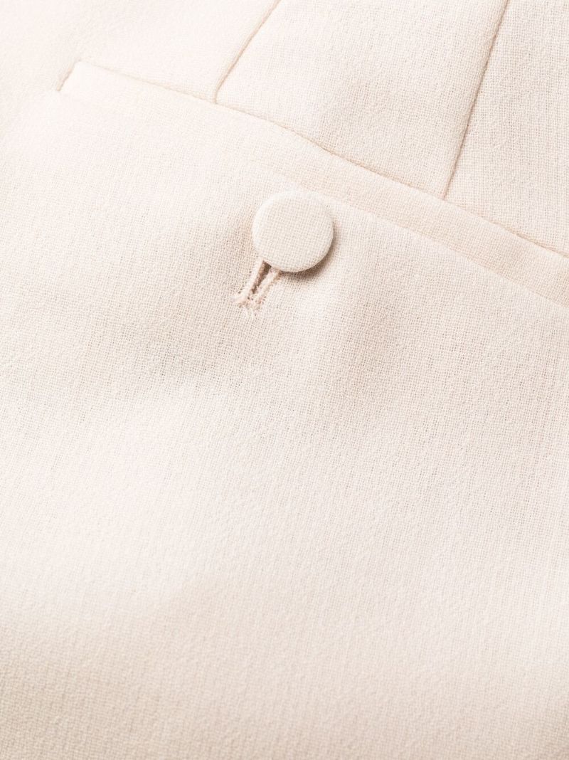 White Tailored Wool Trousers