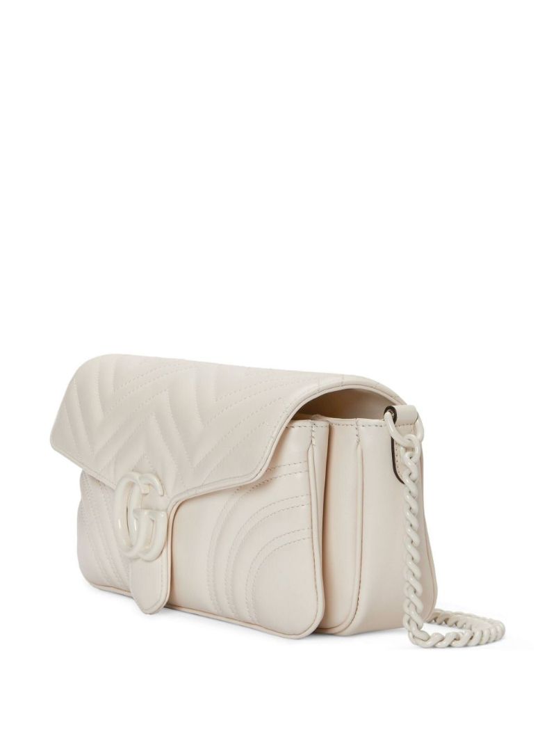 White Gg Marmont MatelassÃ_x0083_Â© Shoulder Bag