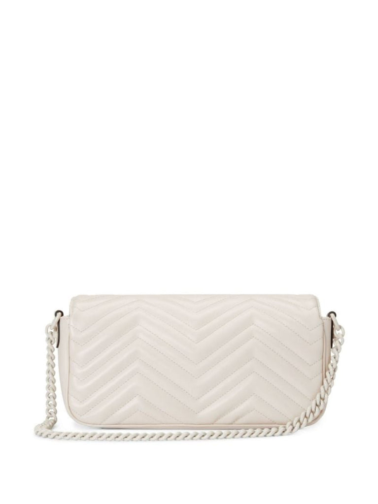White Gg Marmont MatelassÃ_x0083_Â© Shoulder Bag