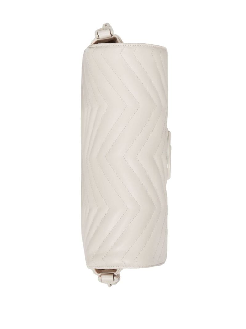 White Gg Marmont MatelassÃ_x0083_Â© Shoulder Bag