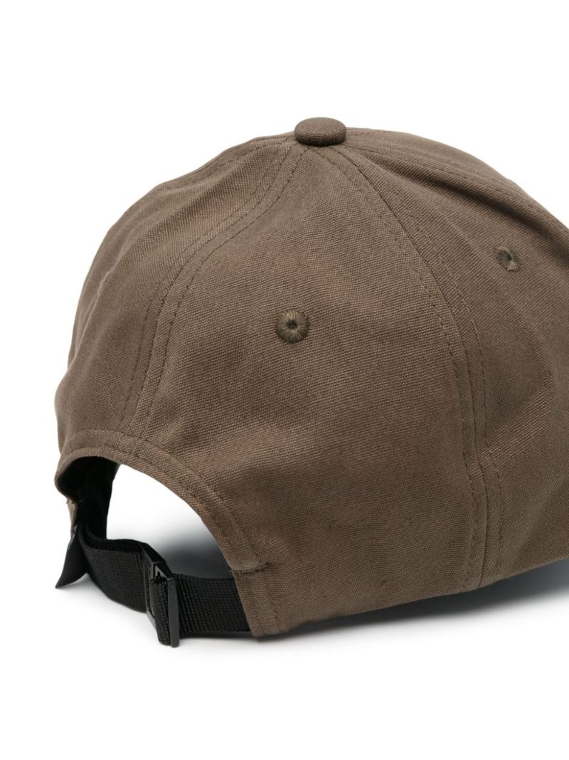 Green Cotton Embroidered Compass Logo Cap