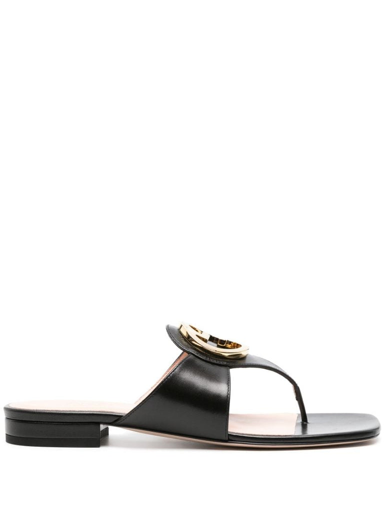 Black Blondie Leather Sandals