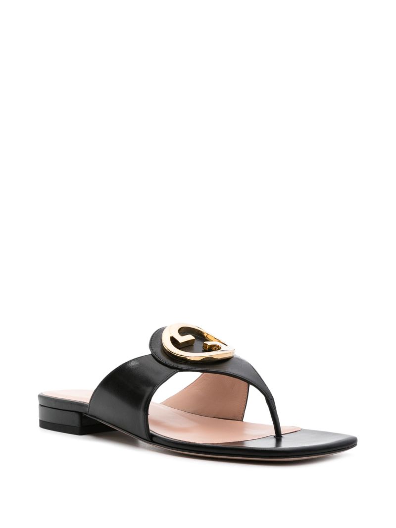 Black Blondie Leather Sandals