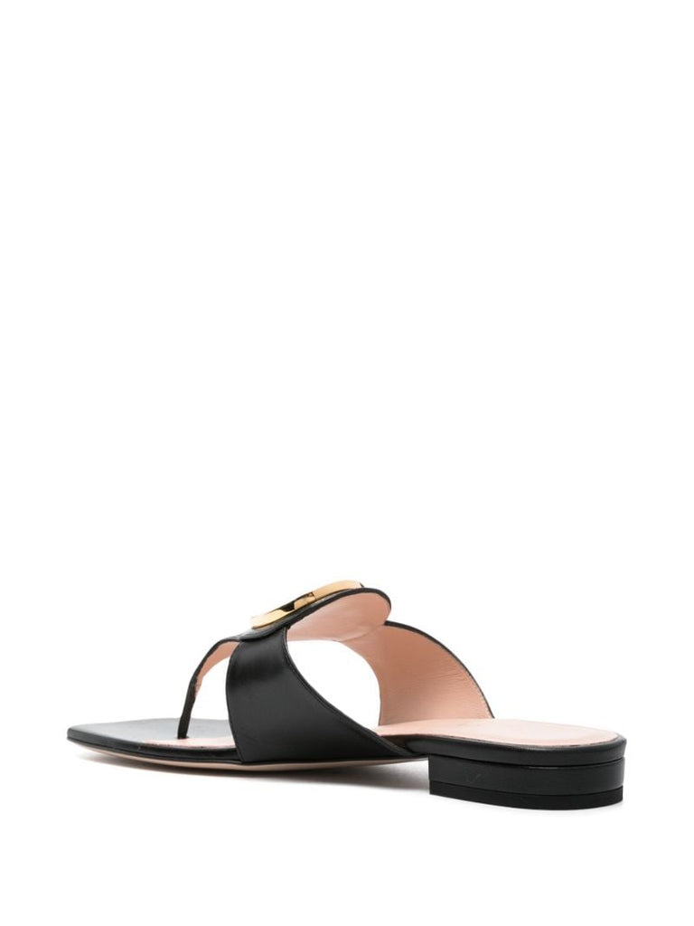 Black Blondie Leather Sandals