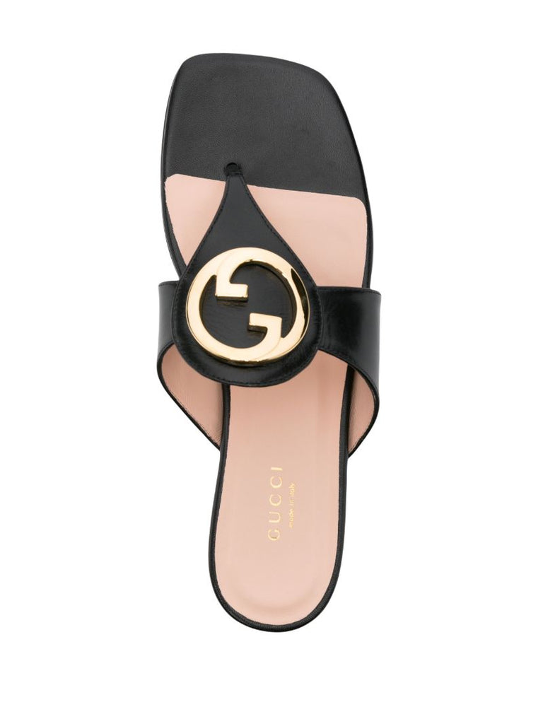 Black Blondie Leather Sandals