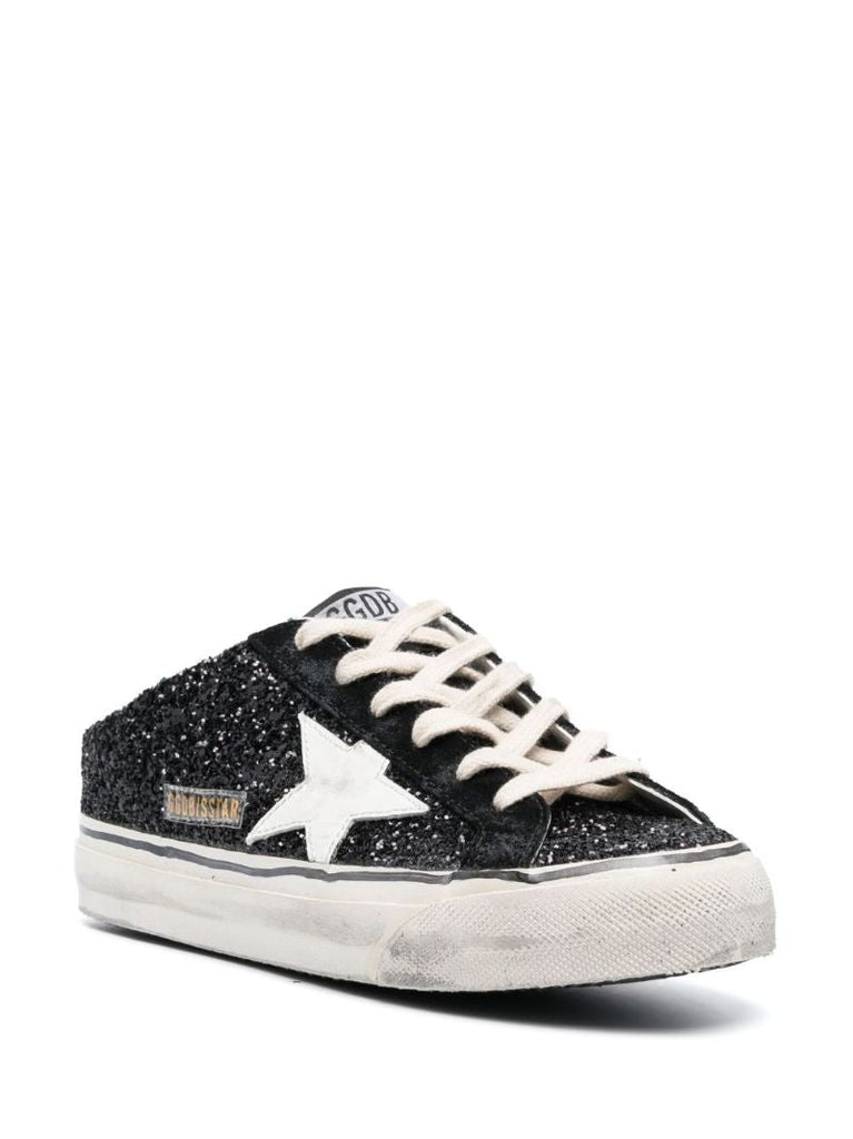 Black Super-star Sabot Leather Sneakers