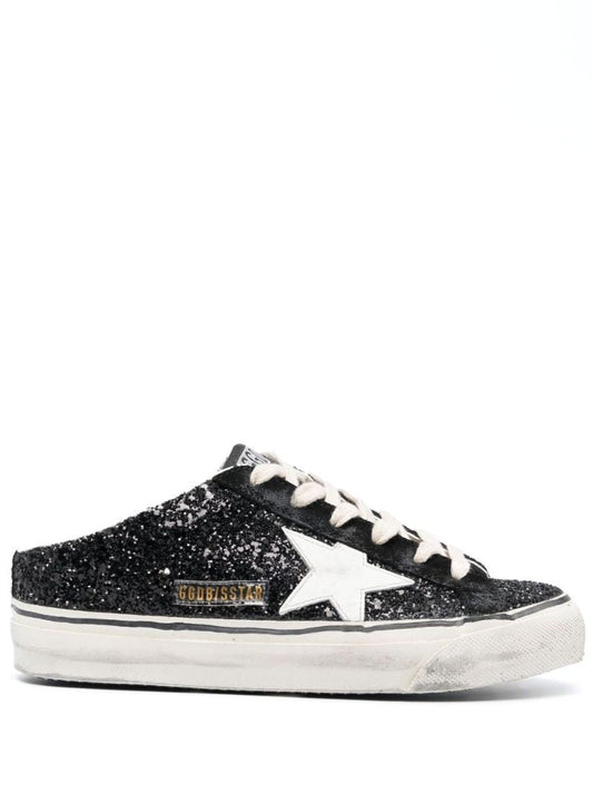 Black Super-star Sabot Leather Sneakers