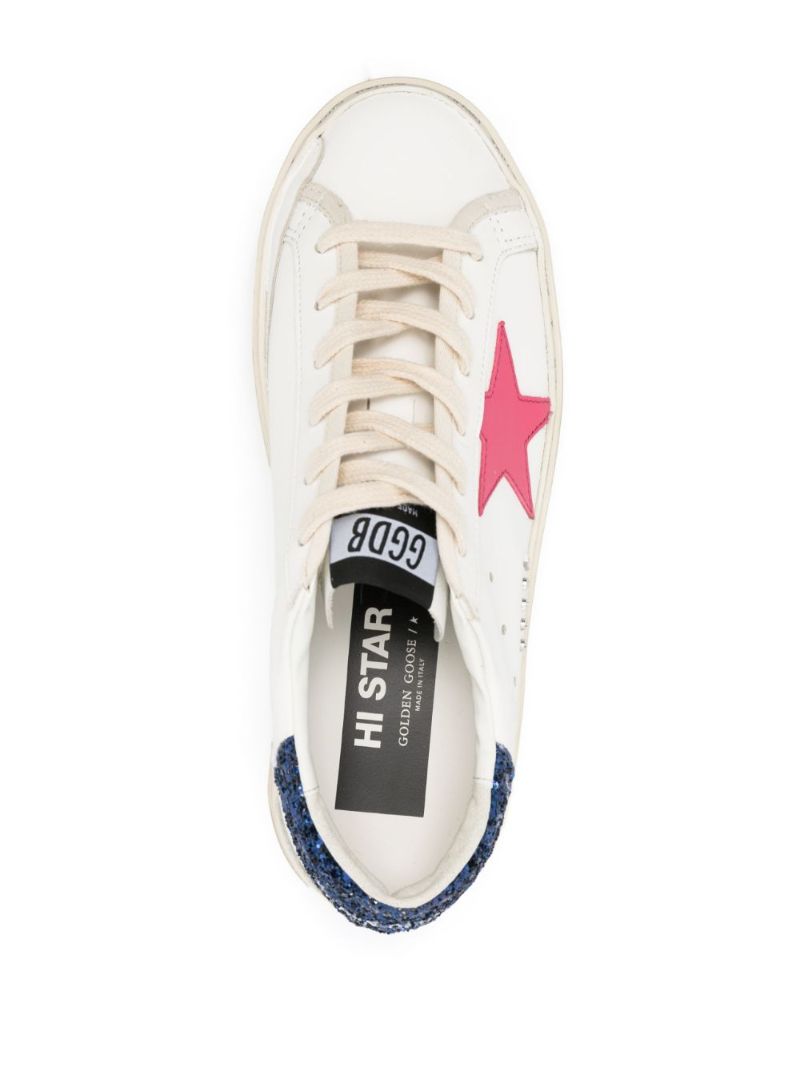 White Hi Star Leather Sneakers