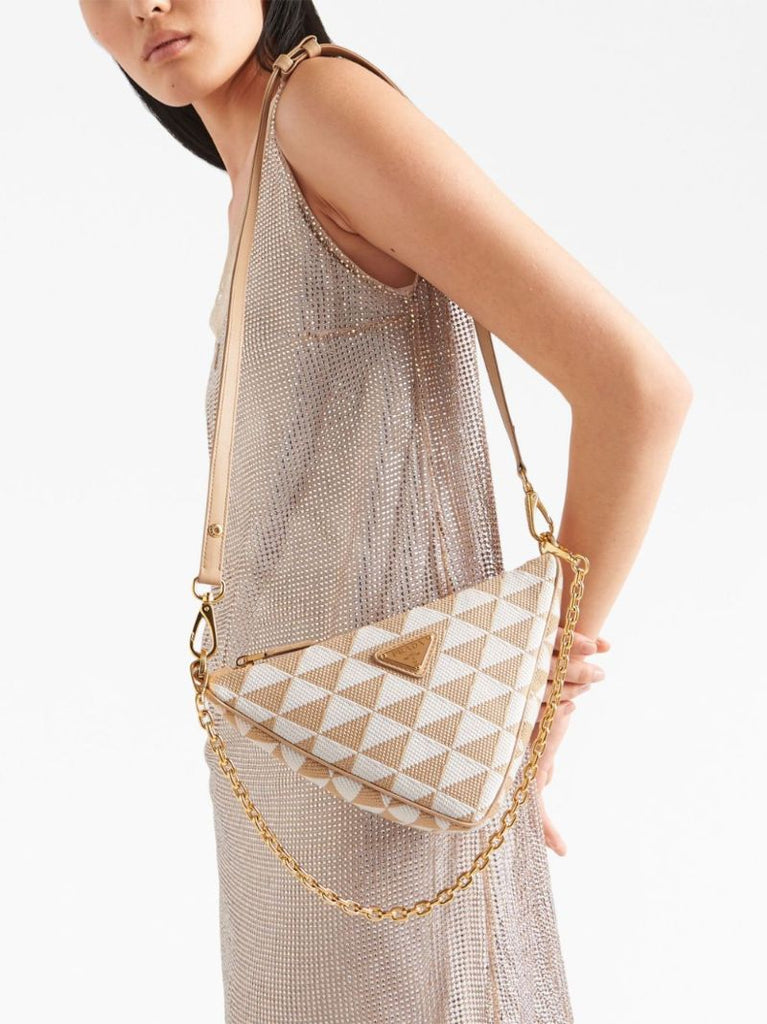 Beige Symbole Shoulder Bag