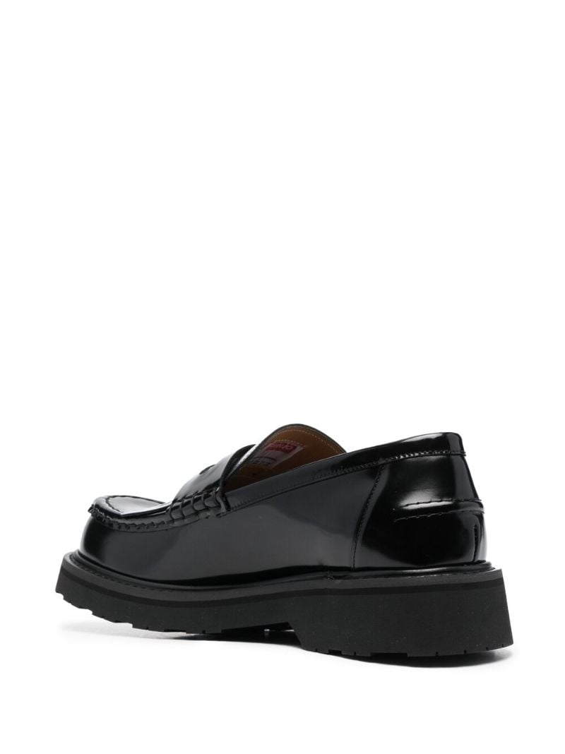 Black Kenzosmile Fringed Leather Loafers