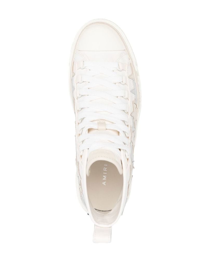 White Star Patch High Top Sneakers