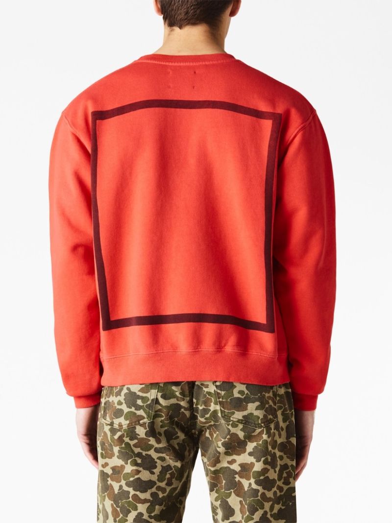 Red Graphic Print Sweatshirt