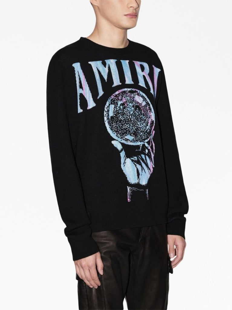Black Logo Jacquard Jumper