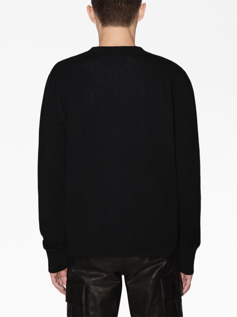 Black Logo Jacquard Jumper