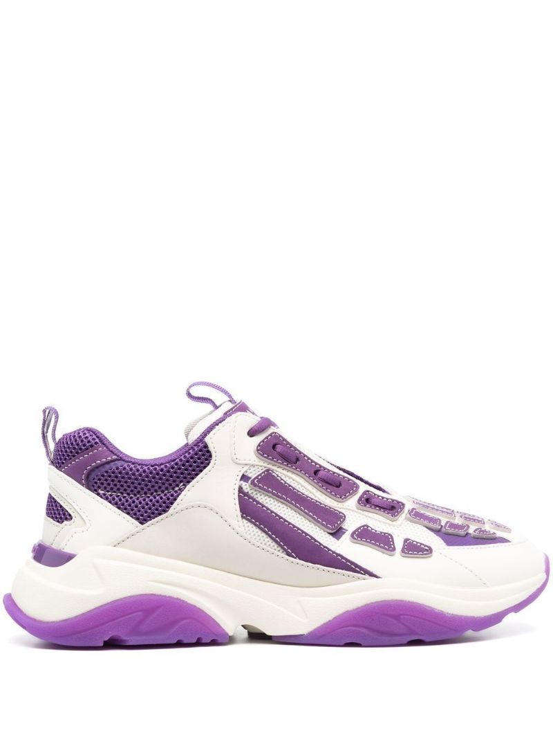 Purple Bone Runner Panelled Sneakers