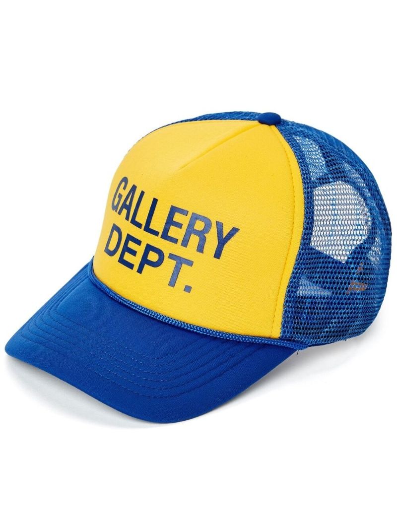 Blue Logo Print Baseball Cap
