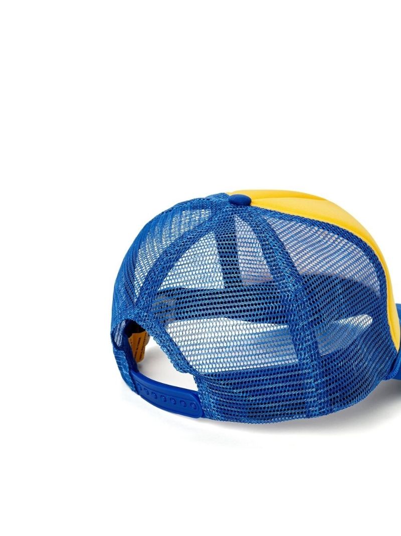 Blue Logo Print Baseball Cap