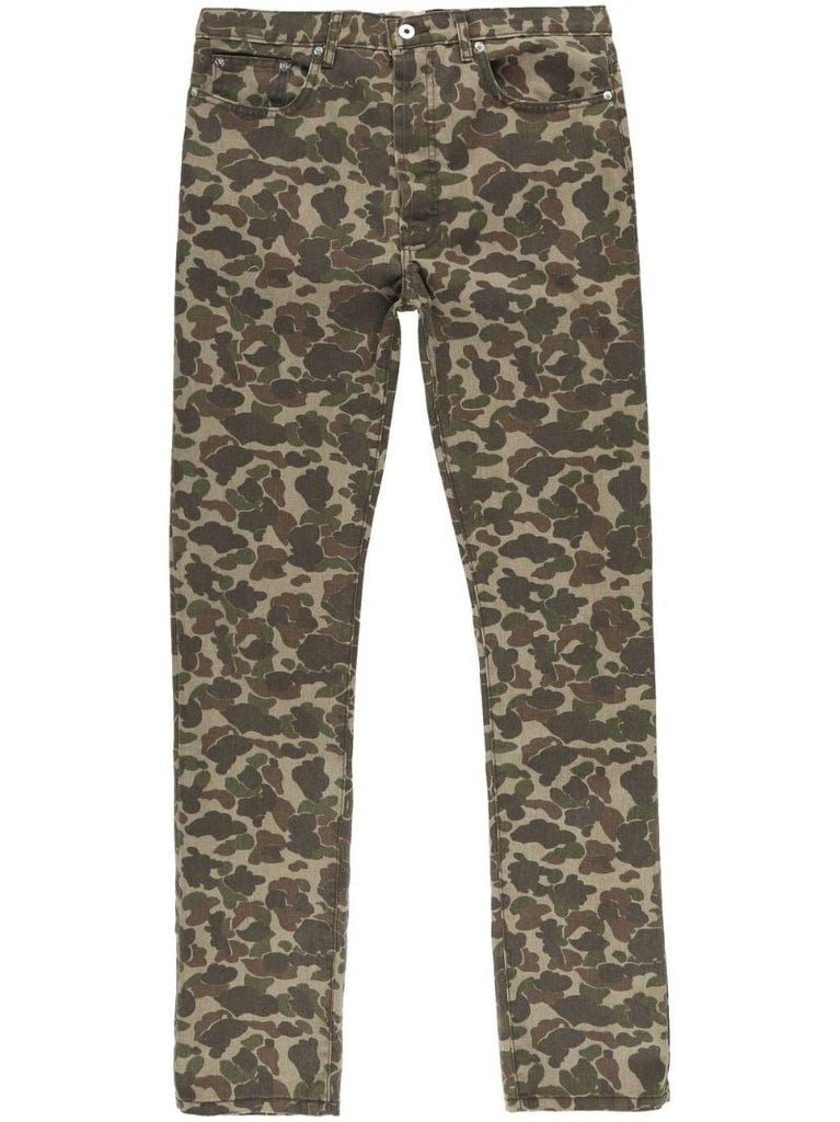 Khaki Camouflage Straight Leg Jeans