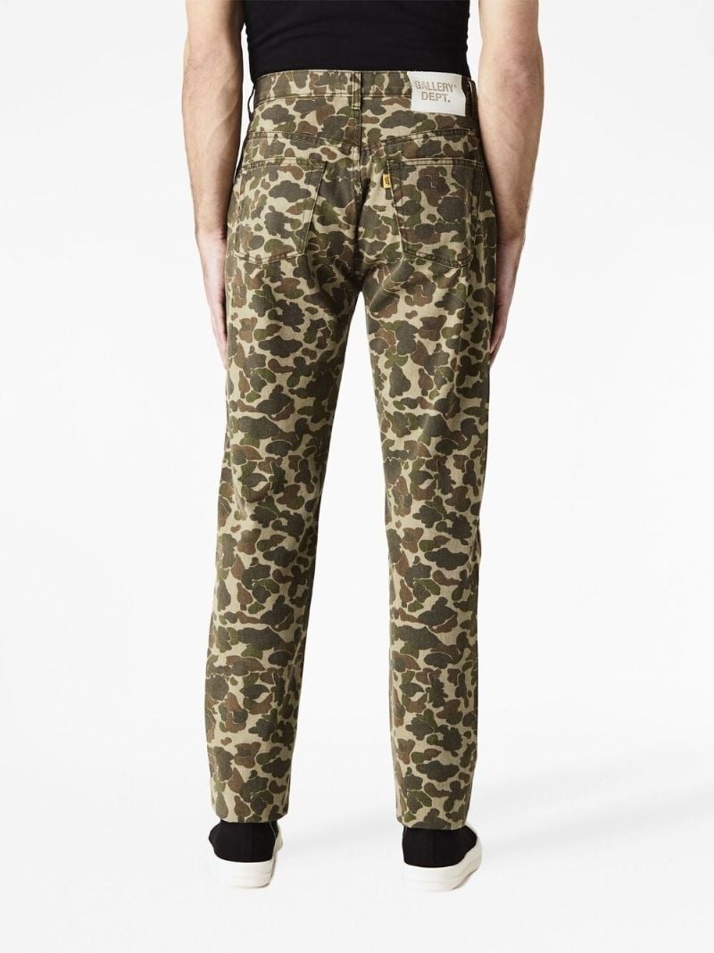 Khaki Camouflage Straight Leg Jeans