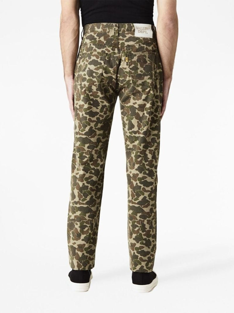 Khaki Camouflage Straight Leg Jeans