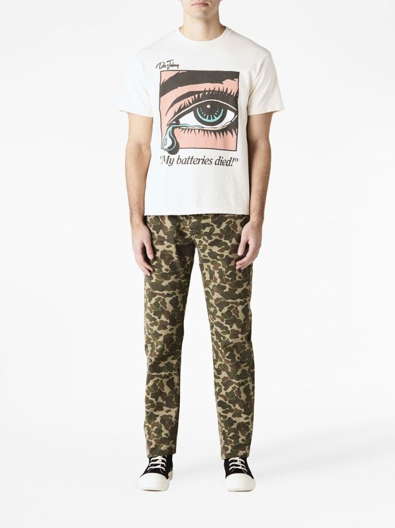 Khaki Camouflage Straight Leg Jeans