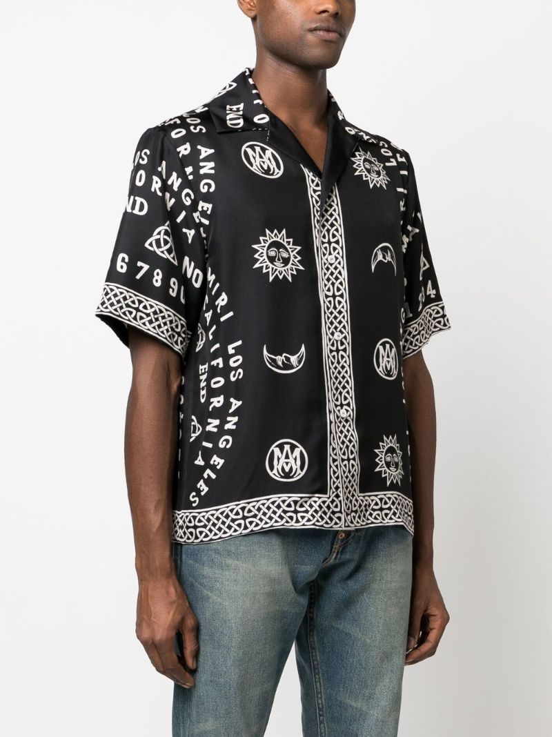 Black Ouija Board Silk Shirt