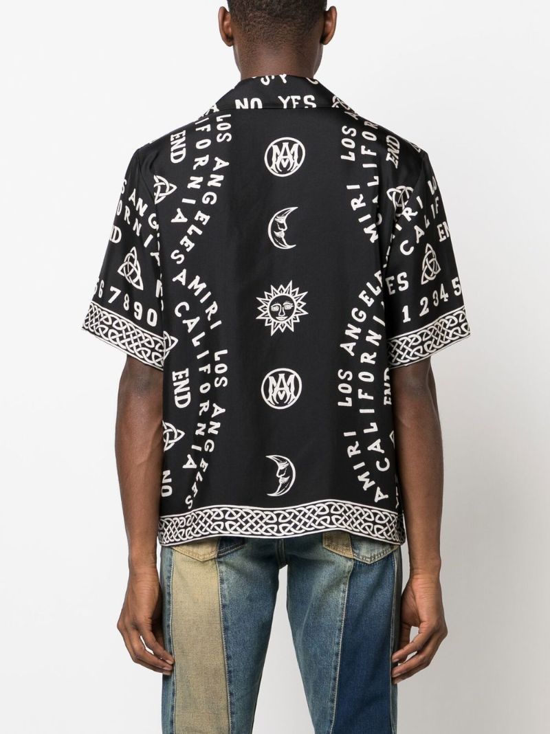 Black Ouija Board Silk Shirt