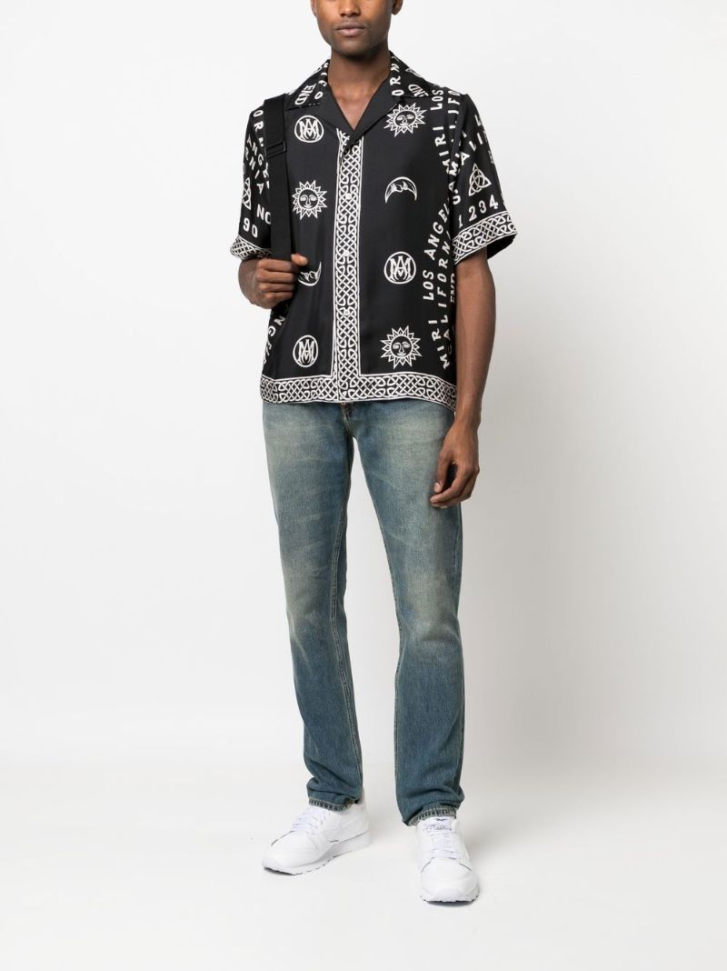Black Ouija Board Silk Shirt