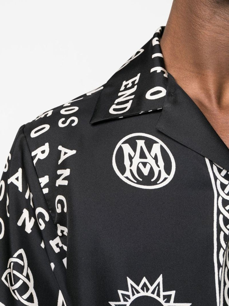 Black Ouija Board Silk Shirt
