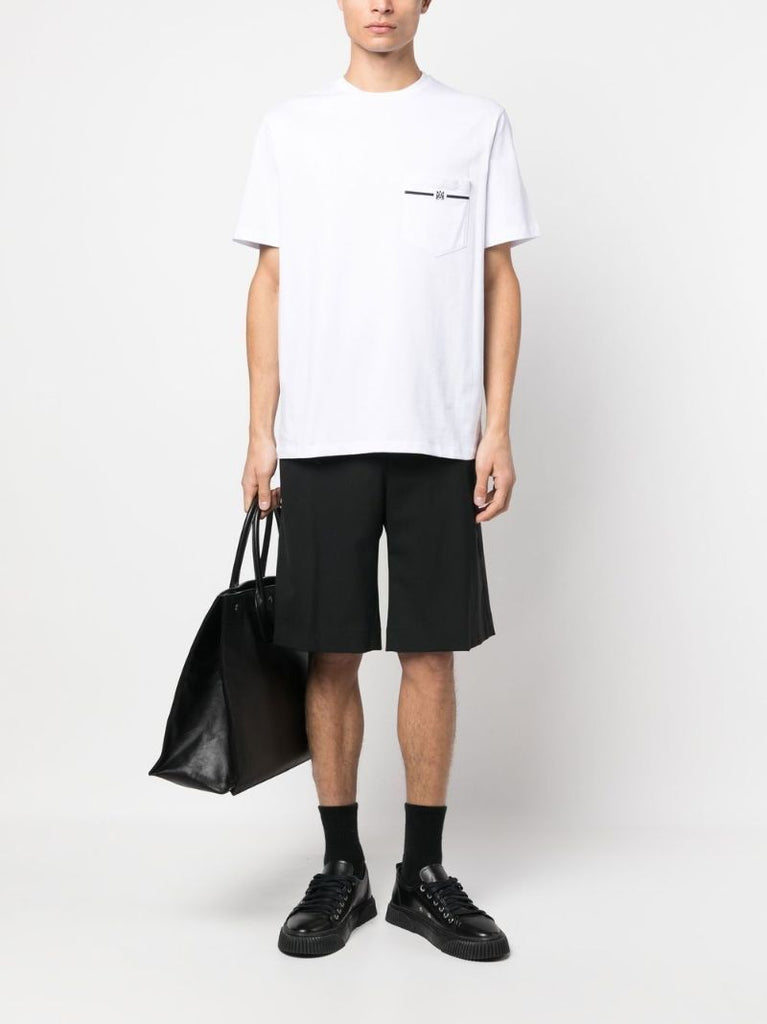 White Logo Print T-shirt