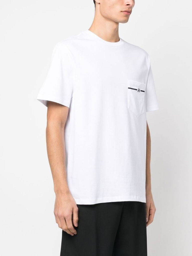 White Logo Print T-shirt