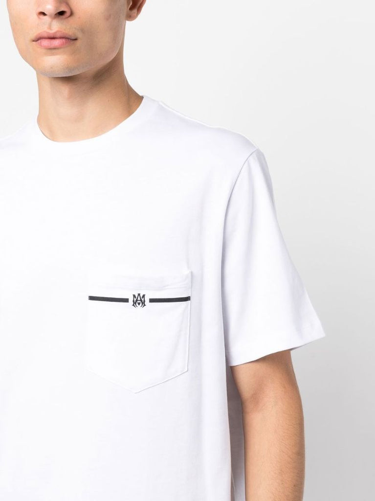 White Logo Print T-shirt