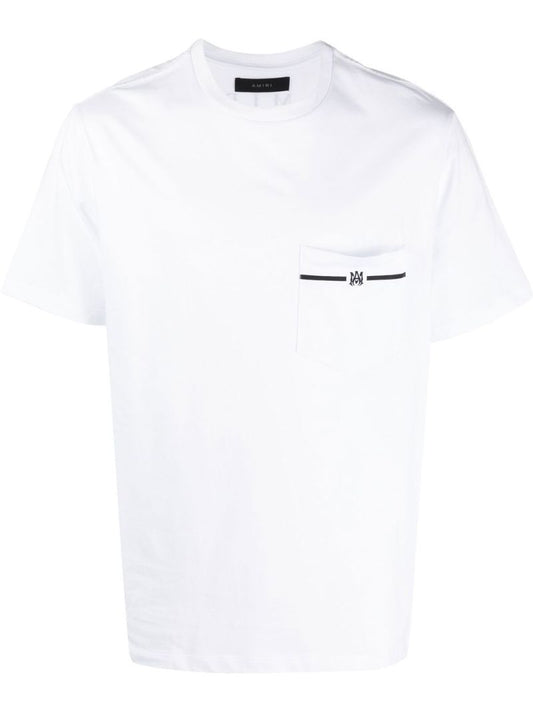 White Logo Print T-shirt
